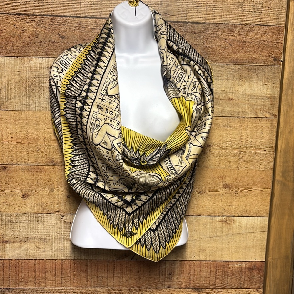 Vintage Vogel silk scarf Egyptian Goddess